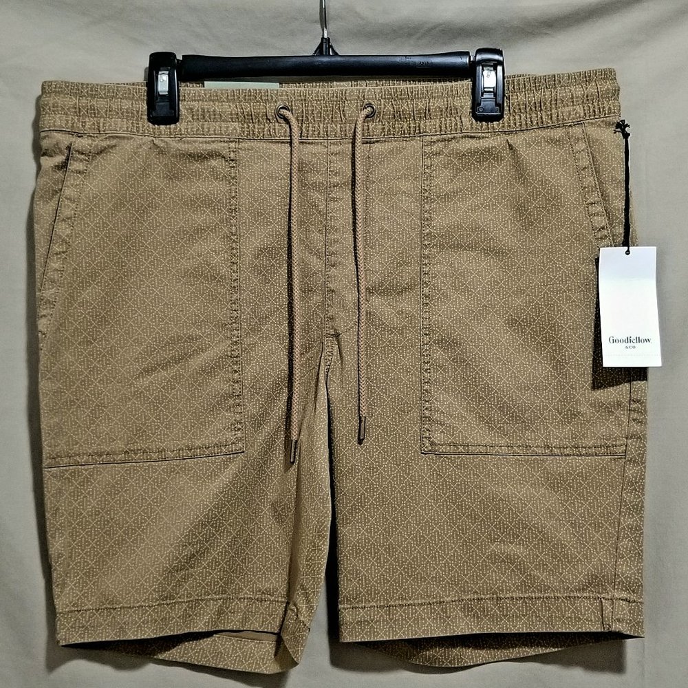 Goodfellow & Co Mens Flat Front Drawstring Khaki